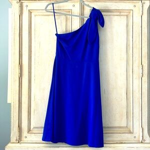 Banana Republic One Shoulder Royal Blue Dress